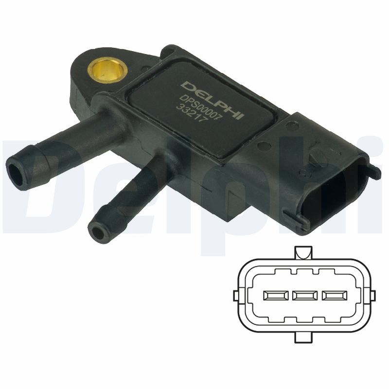 DELPHI DPS00007 Sensor, exhaust pressure