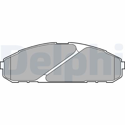 Brake Pad Set, disc brake DELPHI LP1075