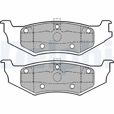 Brake Pad Set, disc brake DELPHI LP1162