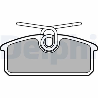 Brake Pad Set, disc brake DELPHI LP3150