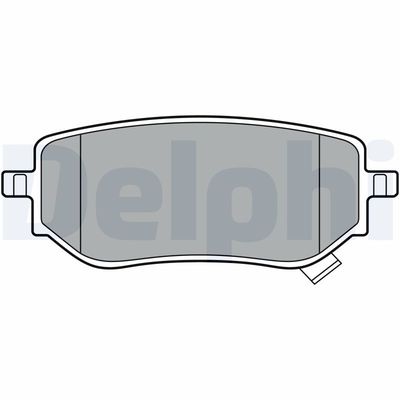 Brake Pad Set, disc brake DELPHI LP3402