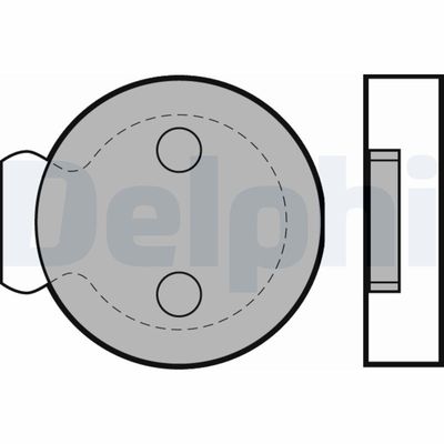 Brake Pad Set, disc parking brake DELPHI LP422