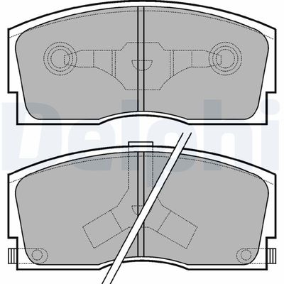 Brake Pad Set, disc brake DELPHI LP626