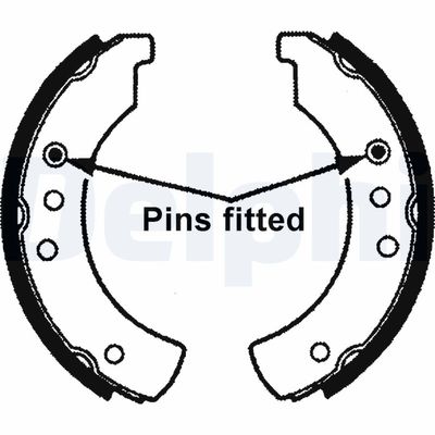Brake Shoe Set DELPHI LS1154