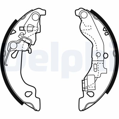 Brake Shoe Set DELPHI LS1858