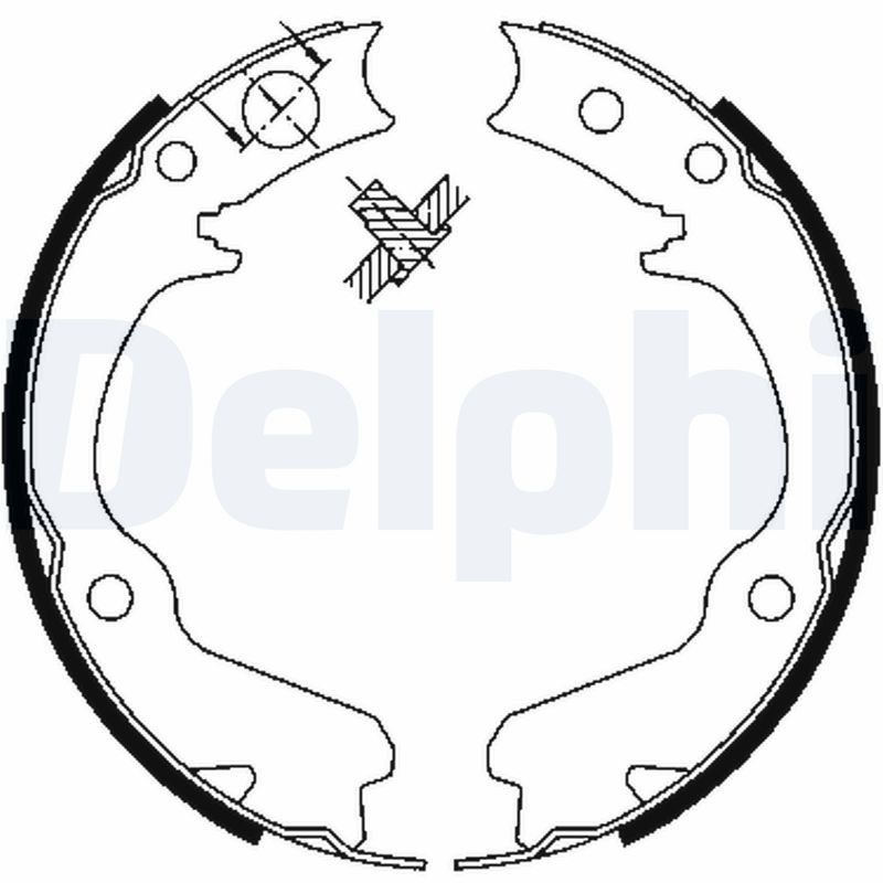 DELPHI LS1899 Brake Shoe Set