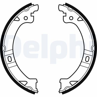 Brake Shoe Set, parking brake DELPHI LS1977