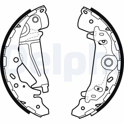 Brake Shoe Set DELPHI LS1987