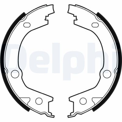 Brake Shoe Set, parking brake DELPHI LS2001