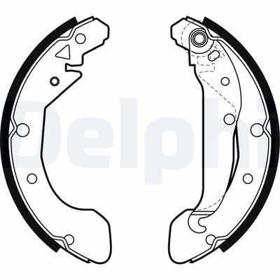 Brake Shoe Set DELPHI LS2004