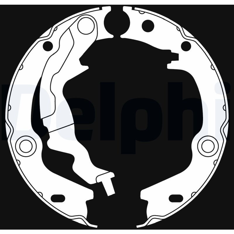 DELPHI LS2017 Brake Shoe Set, parking brake
