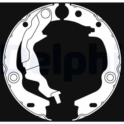 Brake Shoe Set, parking brake DELPHI LS2017