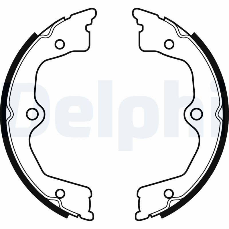 DELPHI LS2033 Brake Shoe Set, parking brake