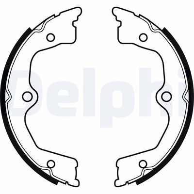 Brake Shoe Set, parking brake DELPHI LS2033