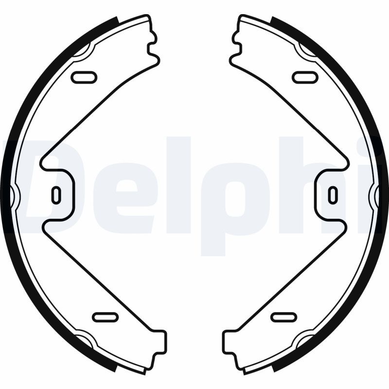 DELPHI LS2036 Brake Shoe Set, parking brake