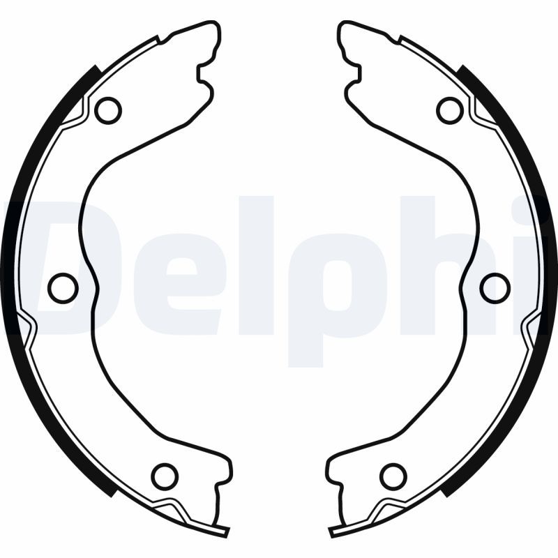 DELPHI LS2038 Brake Shoe Set, parking brake