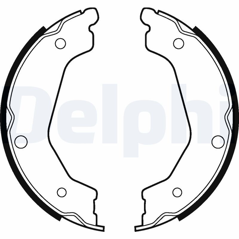 DELPHI LS2043 Brake Shoe Set, parking brake