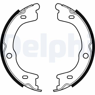 Brake Shoe Set, parking brake DELPHI LS2048