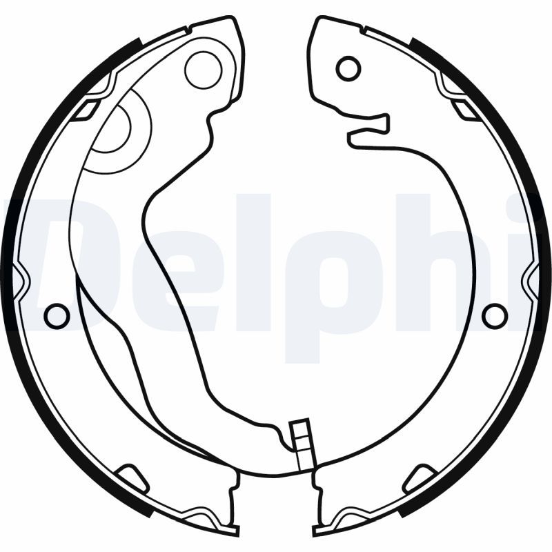 DELPHI LS2051 Brake Shoe Set, parking brake