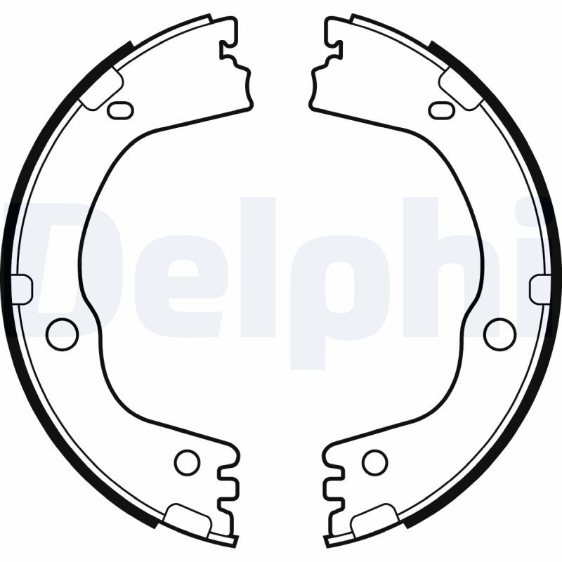 DELPHI LS2081 Brake Shoe Set, parking brake
