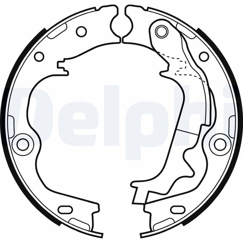 DELPHI LS2083 Brake Shoe Set, parking brake