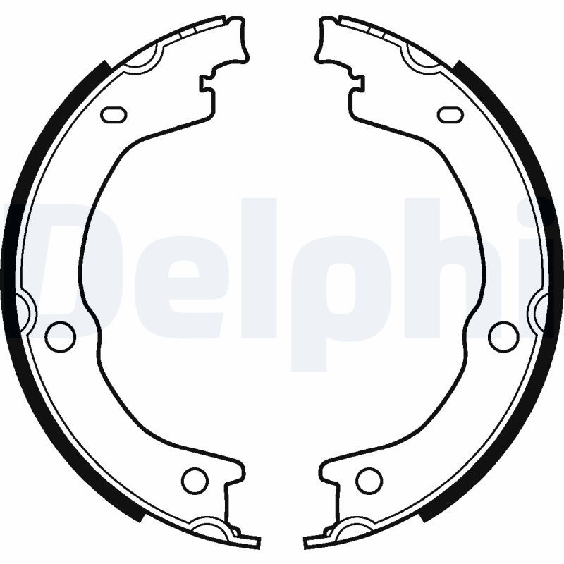 DELPHI LS2118 Brake Shoe Set, parking brake