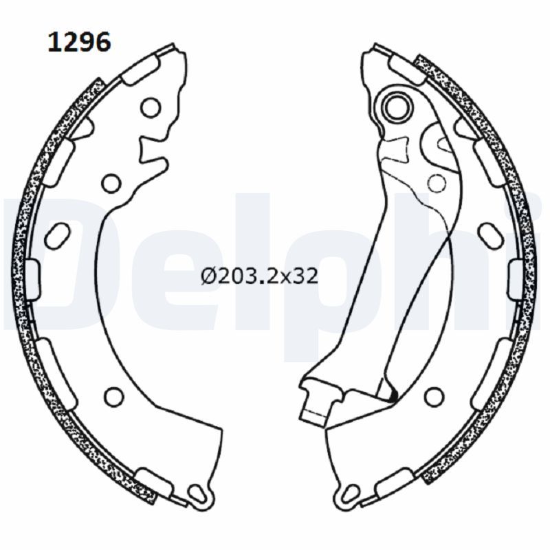 DELPHI LS2180 Brake Shoe Set