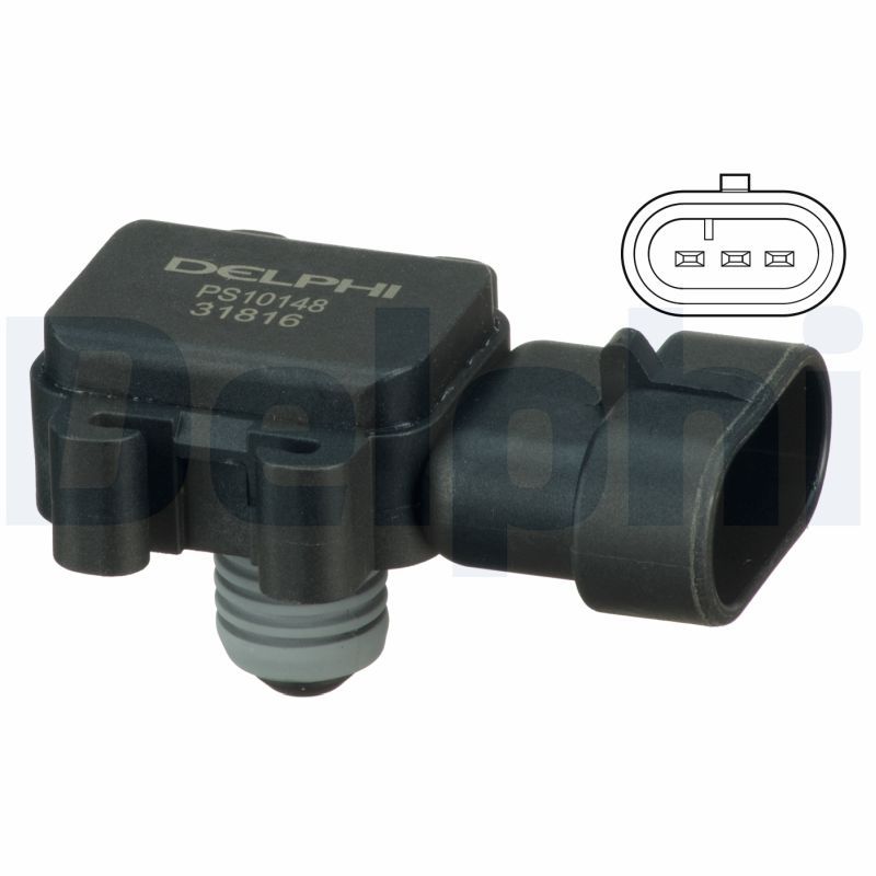 DELPHI PS10148 Sensor, boost pressure