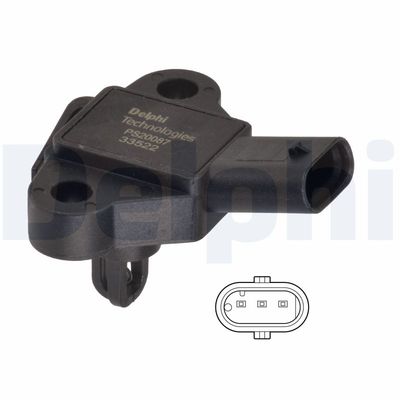 Sensor, boost pressure DELPHI PS20087-12B1