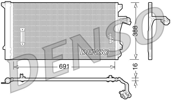 DENSO DCN02003 Condenser, air conditioning