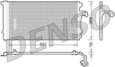 Condenser, air conditioning DENSO DCN02003