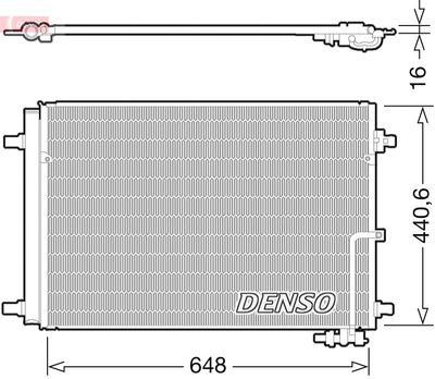 Condenser, air conditioning DENSO DCN02022