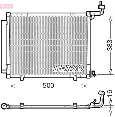 Condenser, air conditioning DENSO DCN10058