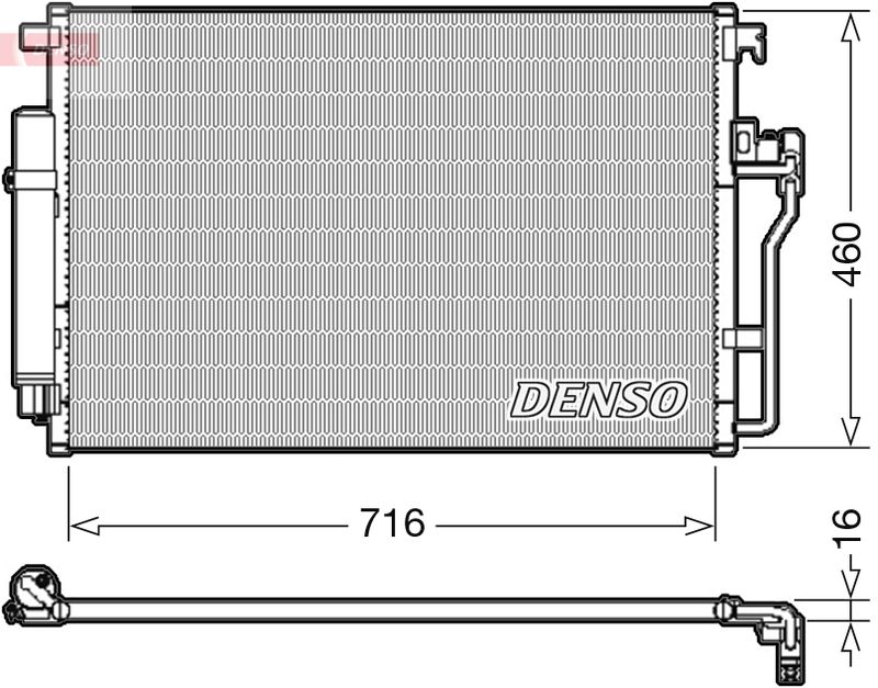 DENSO DCN17008 Condenser, air conditioning