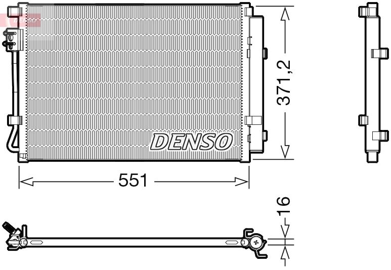 DENSO DCN41022 Condenser, air conditioning