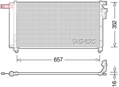 Condenser, air conditioning DENSO DCN43001