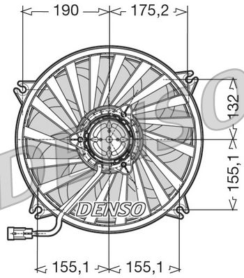 Fan, engine cooling DENSO DER07005