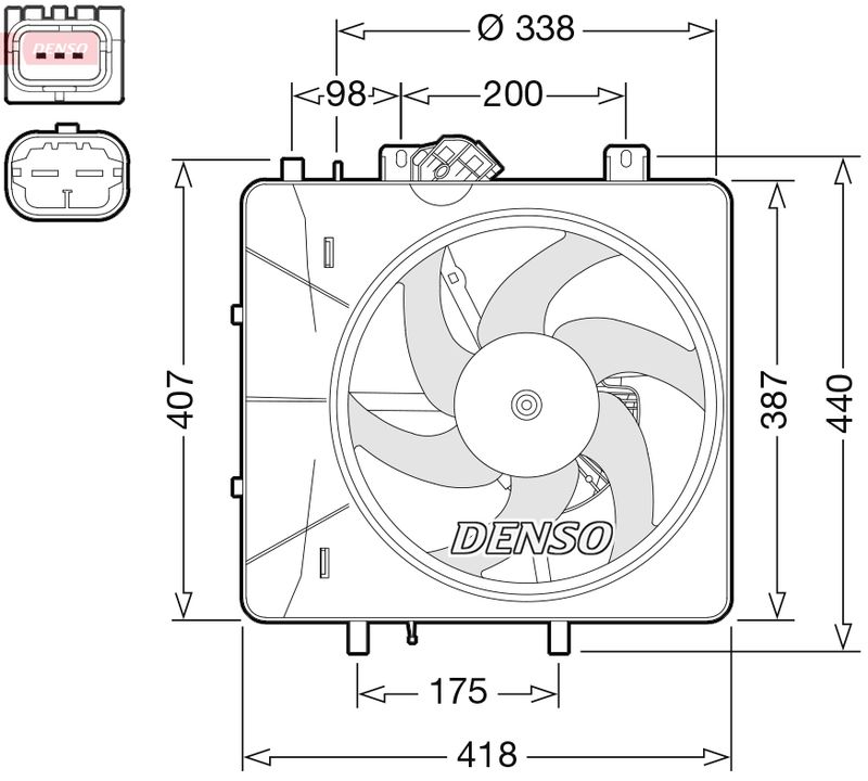 DENSO DER07010 Fan, engine cooling