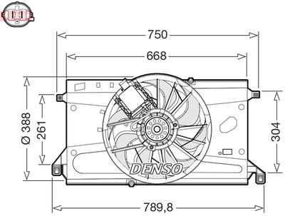 Fan, engine cooling DENSO DER10011