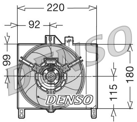 DENSO DER16002 Fan, engine cooling