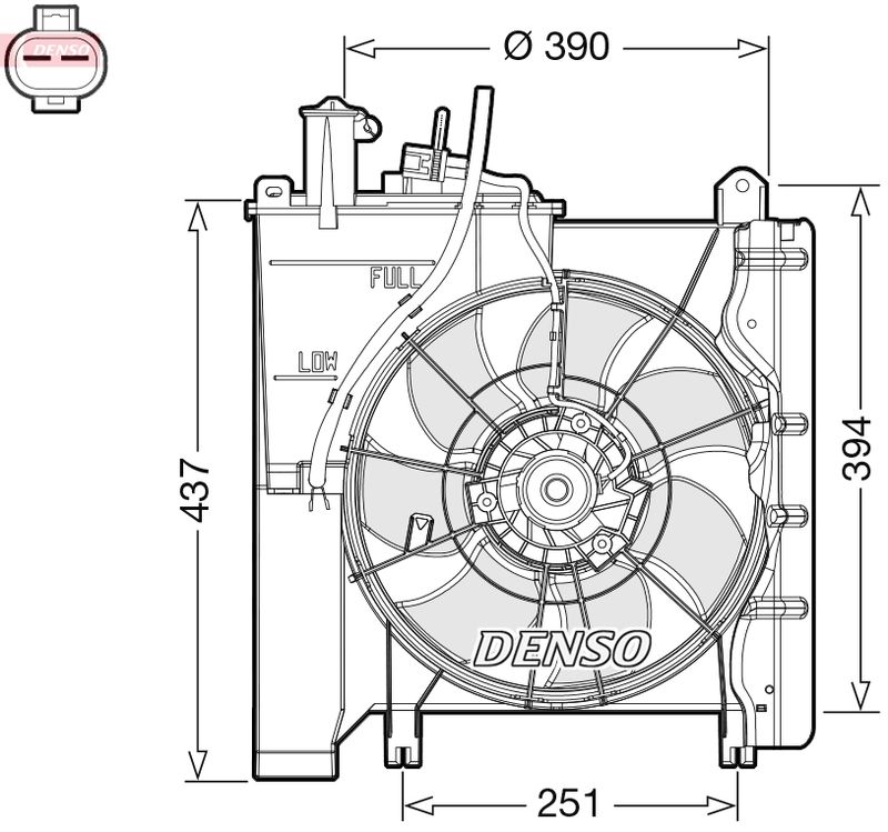 DENSO DER21023 Fan, engine cooling