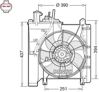 Fan, engine cooling DENSO DER21023