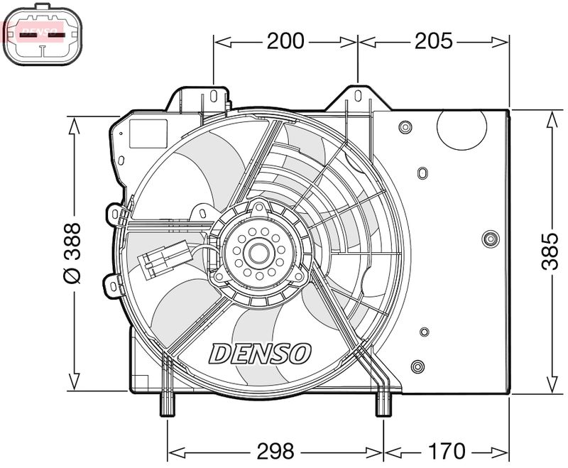 DENSO DER21024 Fan, engine cooling