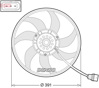 Fan, engine cooling DENSO DER32014