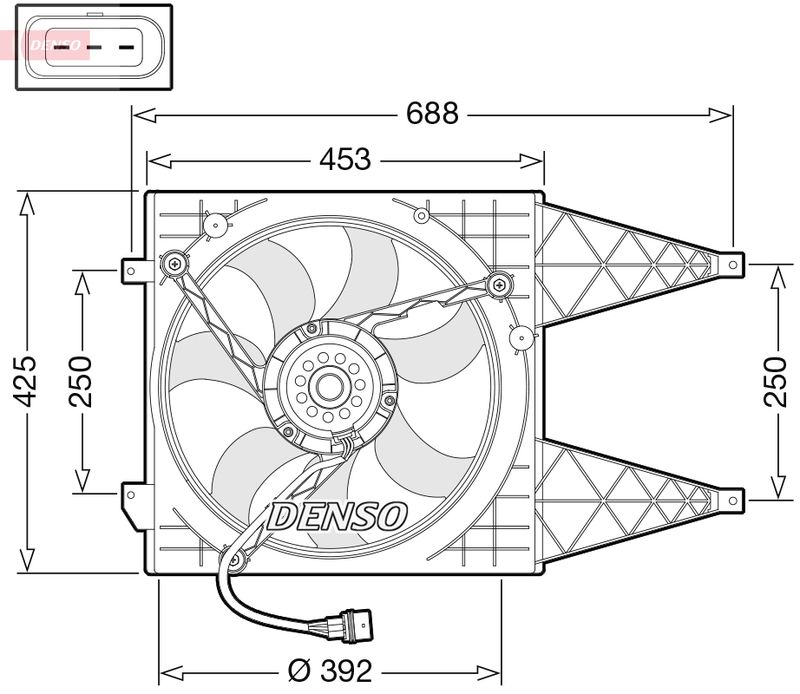 DENSO DER32015 Fan, engine cooling