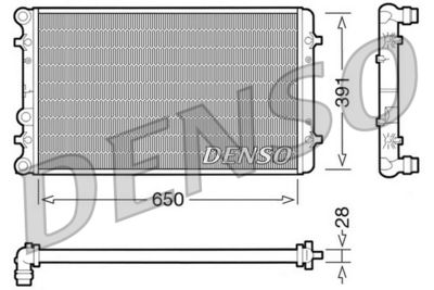 Radiator, engine cooling DENSO DRM02007
