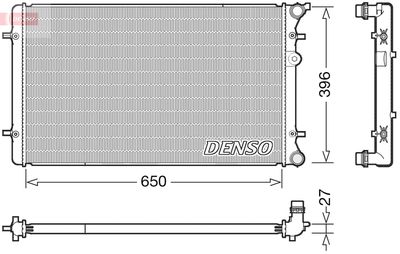 Radiator, engine cooling DENSO DRM02025