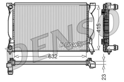 Radiator, engine cooling DENSO DRM02035