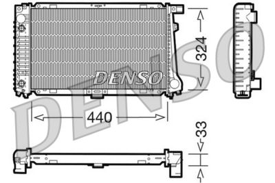 Radiator, engine cooling DENSO DRM05033