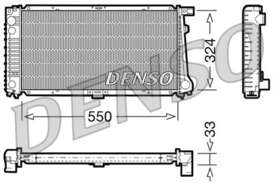 Radiator, engine cooling DENSO DRM05058